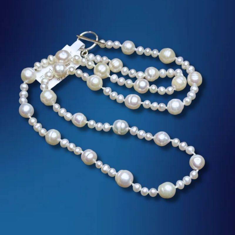 Freshwater Pearl Strand with Varying Pearl Sizes