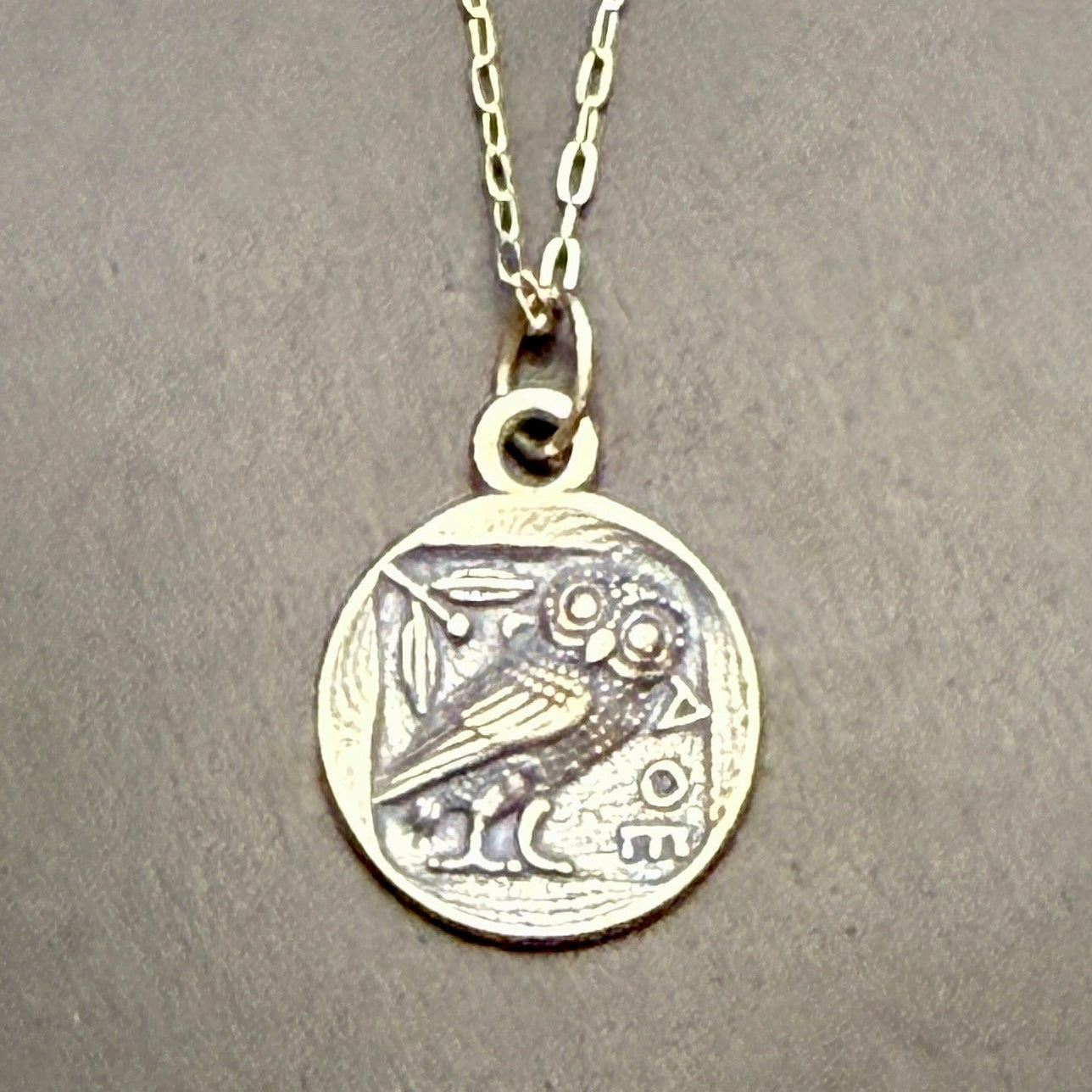 Reproduction Athena's Owl Coin Necklace