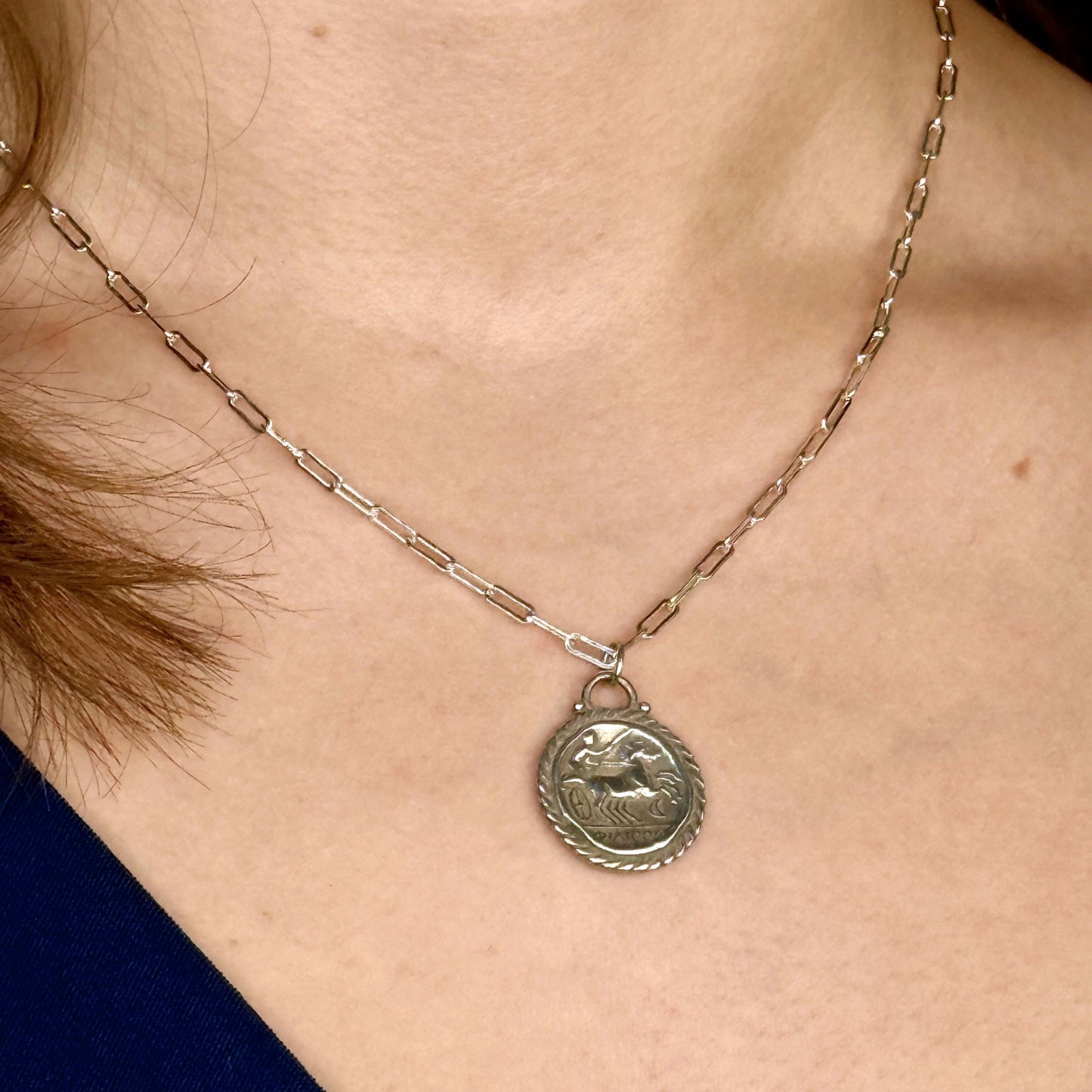 Greek Revival Phillip II Macedon Coin Necklace