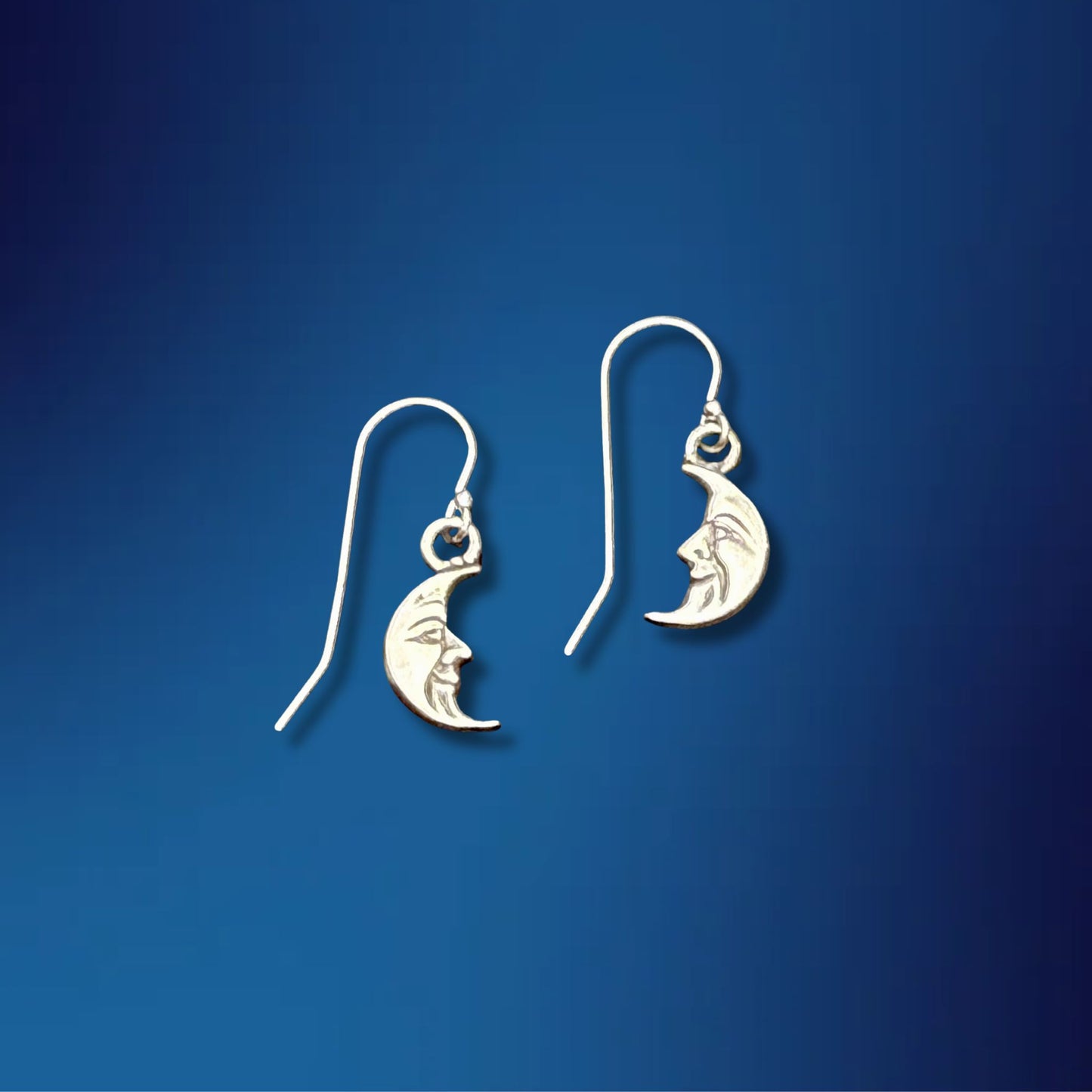 Crescent Man in the Moon Earrings