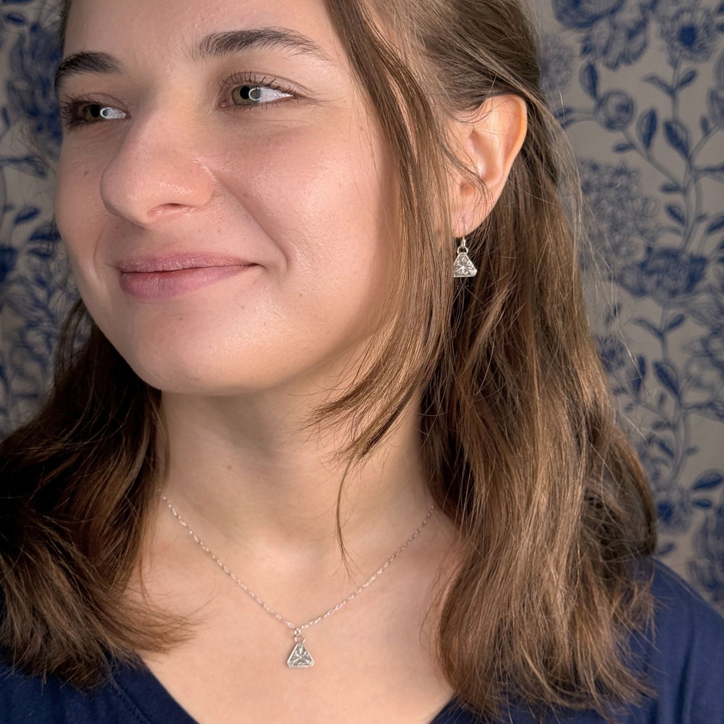 Tiny Triangle Earrings