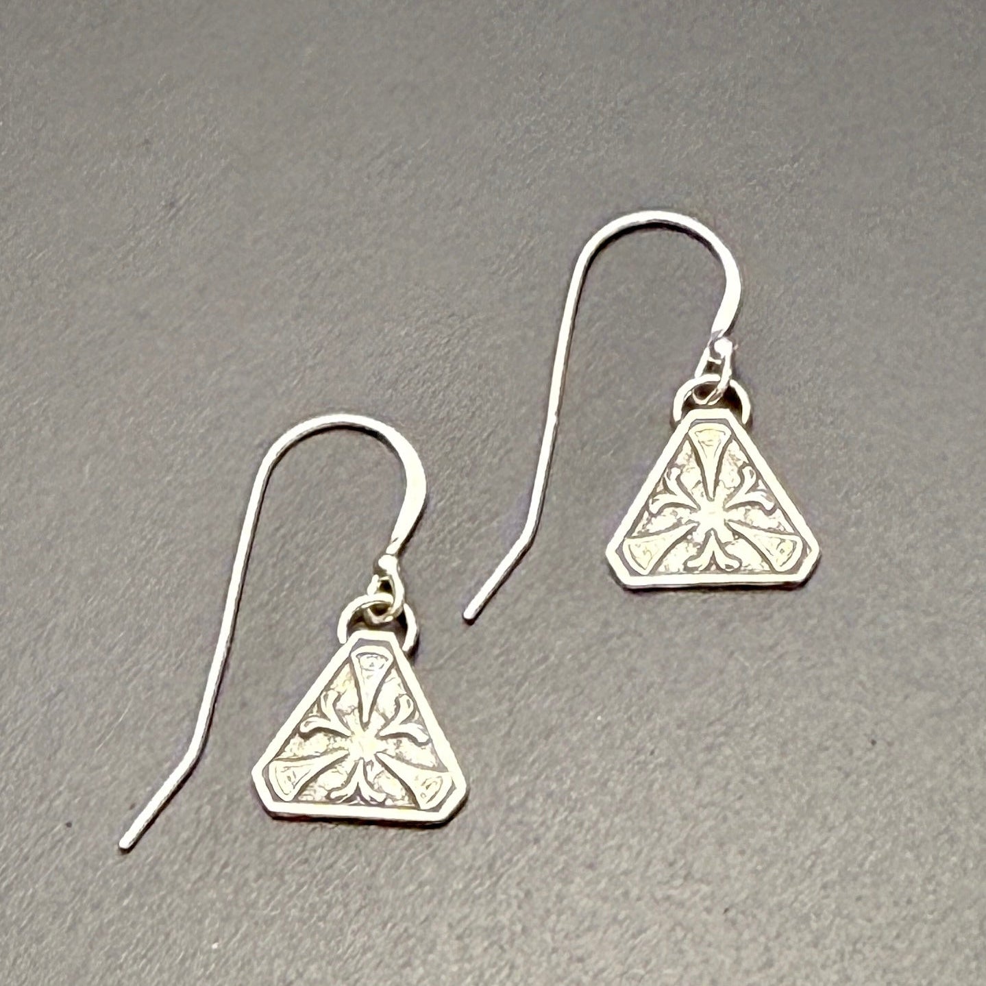 Tiny Triangle Earrings