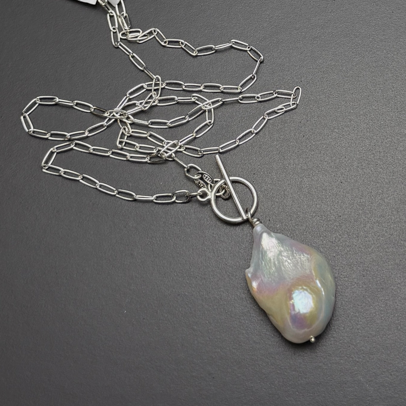 Stunning Baroque Freshwater Pearl on Toggle Chain