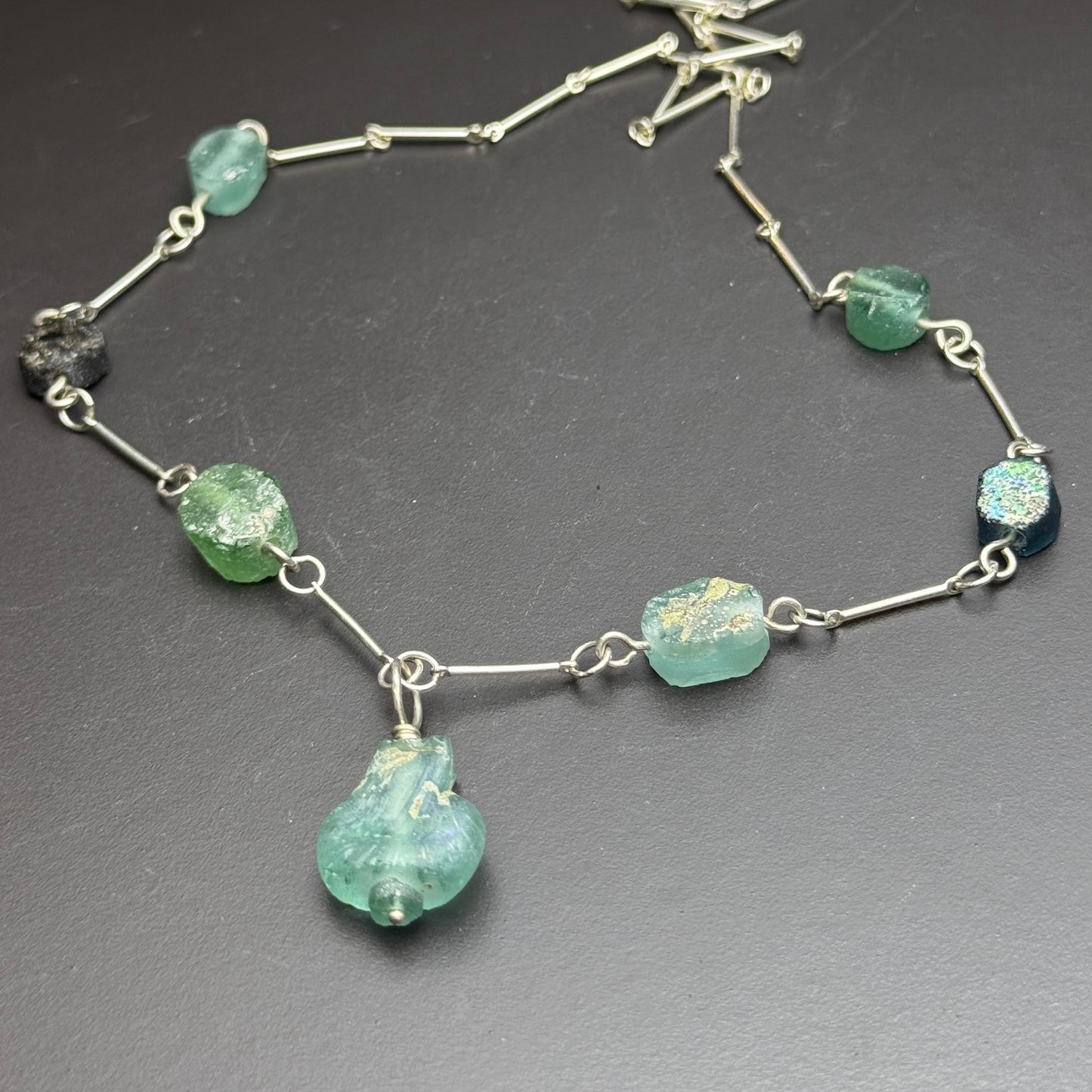 One-of-a-Kind Ancient Roman Glass Bead Necklace