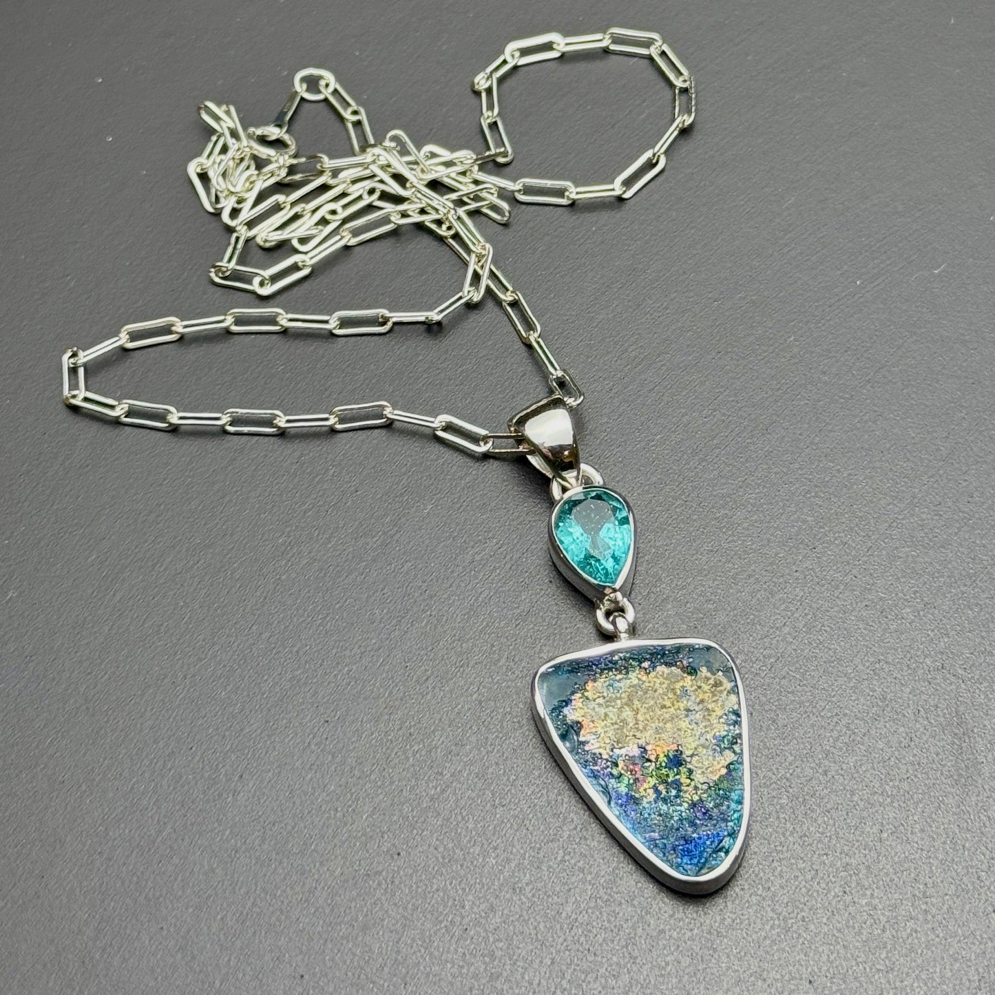 One-of-a-Kind Ancient Roman Glass Necklace in Sterling Silver