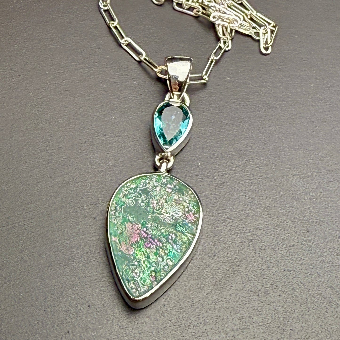 One-of-a-Kind Ancient Roman Glass Necklace in Sterling Silver