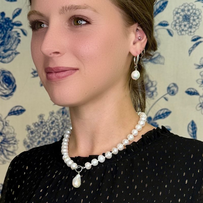 Freshwater Pearl Strand with Baroque Accent Drop