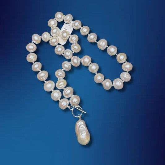 Freshwater Pearl Strand with Baroque Accent Drop