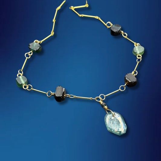 One-of-a-Kind Ancient Roman Glass Bead Necklace