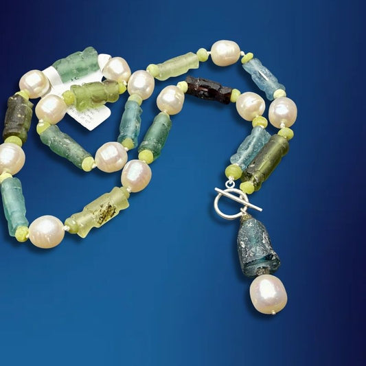 One-of-a-Kind Ancient Roman Glass Bead Necklace