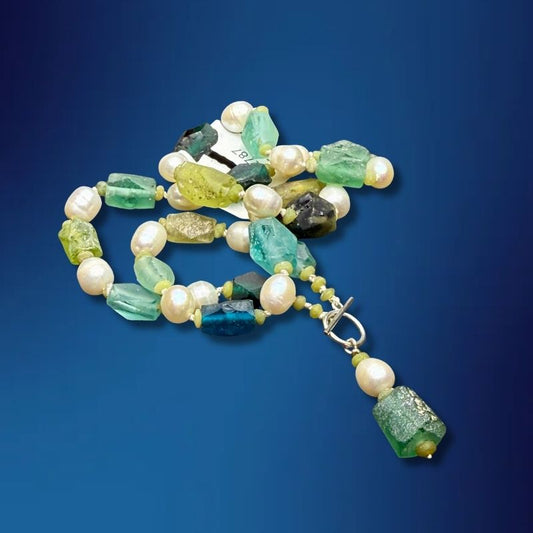 One-of-a-Kind Ancient Roman Glass Bead Necklace