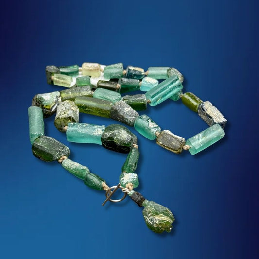 One-of-a-Kind Ancient Roman Glass Bead Necklace