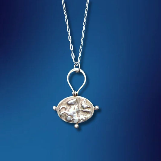 Roman Revival Hippocampus Necklace