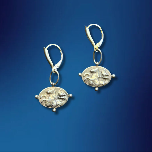Roman Revival Hippocampus Earrings