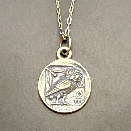 Reproduction Athena's Owl Coin Necklace