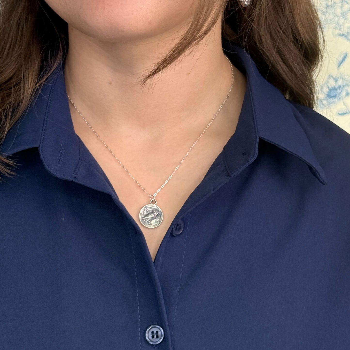 Reproduction Athena's Owl Coin Necklace