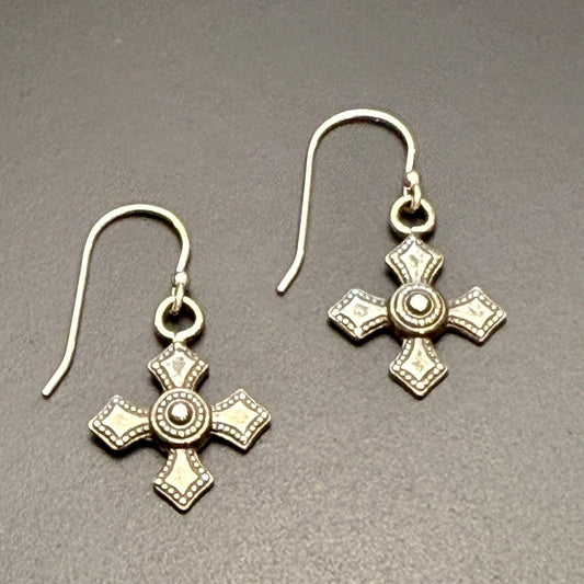 Medieval Coptic Cross Earrings