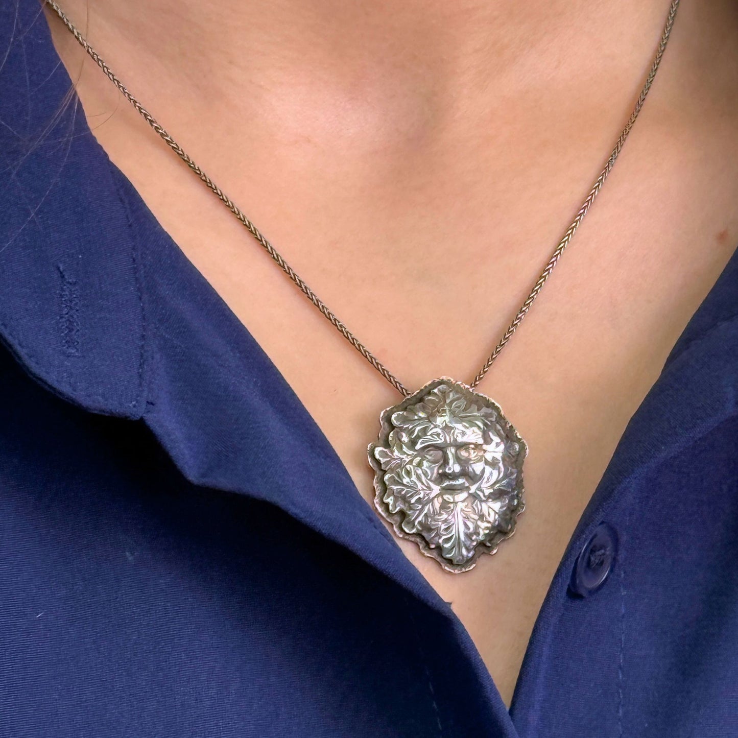 Celtic Revival Jolly Greenman Necklace