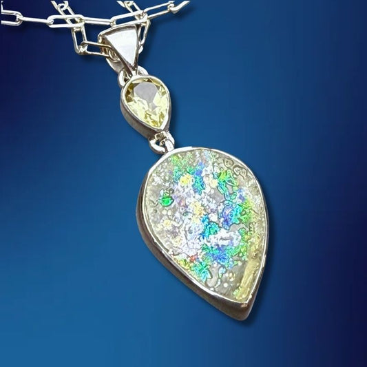 One-of-a-Kind Ancient Roman Glass Necklace in Sterling Silver