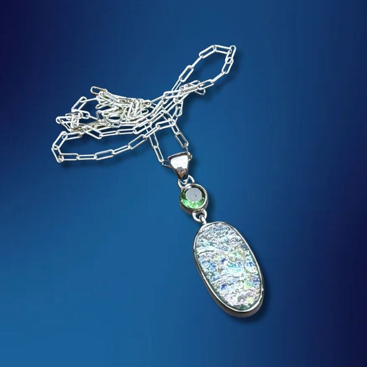 One-of-a-Kind Ancient Roman Glass Necklace in Sterling Silver