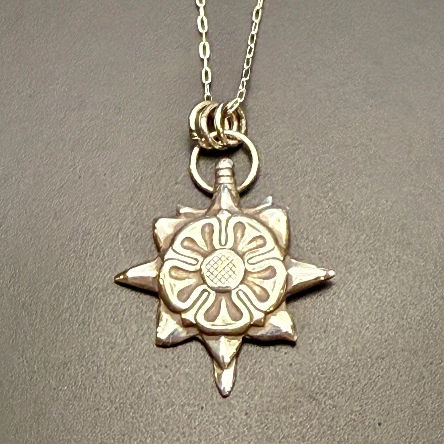 Rose Shield w/ Sword Necklace