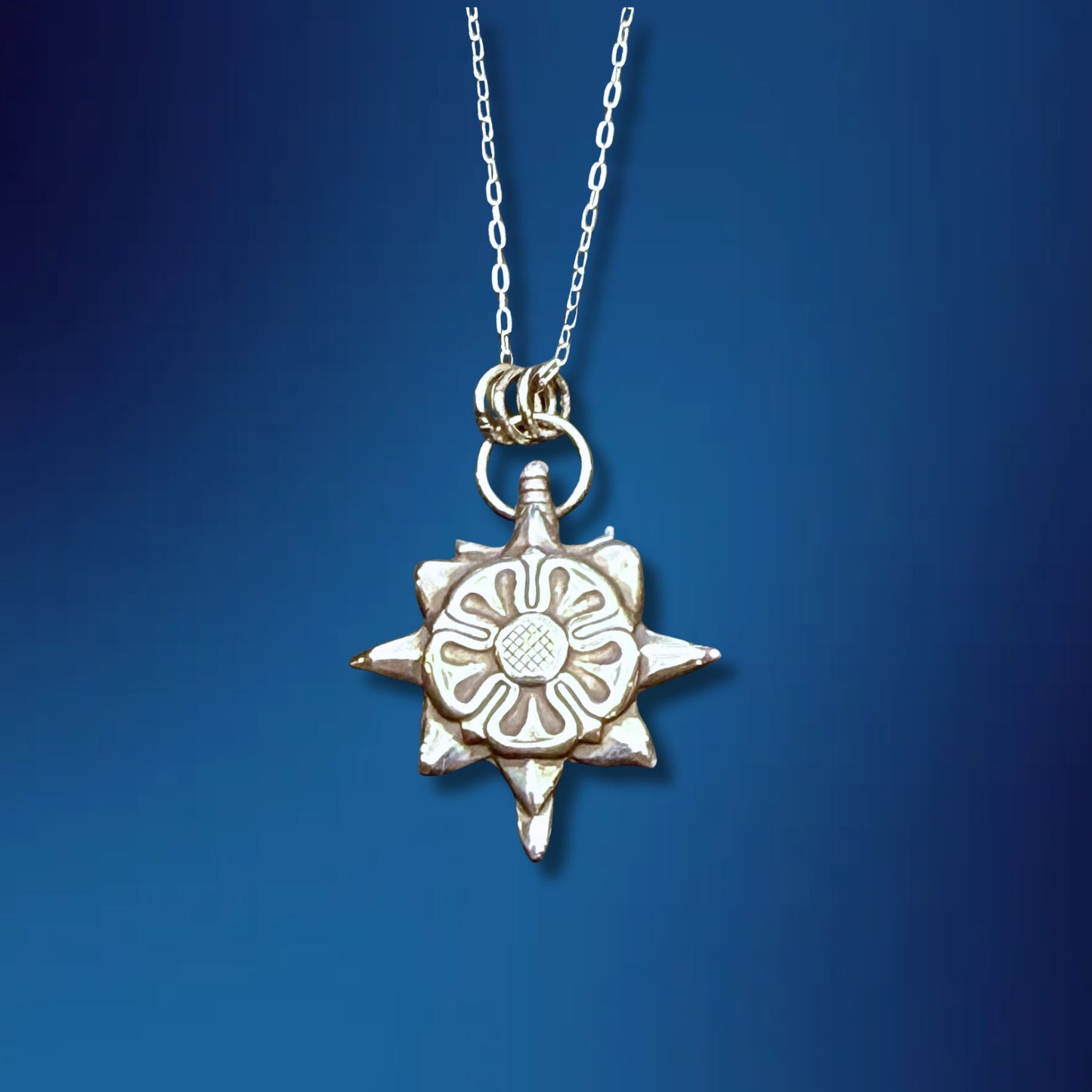 Rose Shield w/ Sword Necklace