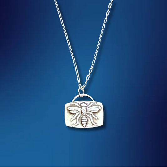 Rectangular Bee Necklace