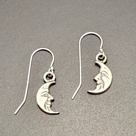 Crescent Man in the Moon Earrings