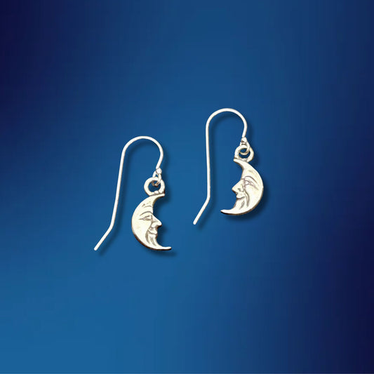 Crescent Man in the Moon Earrings