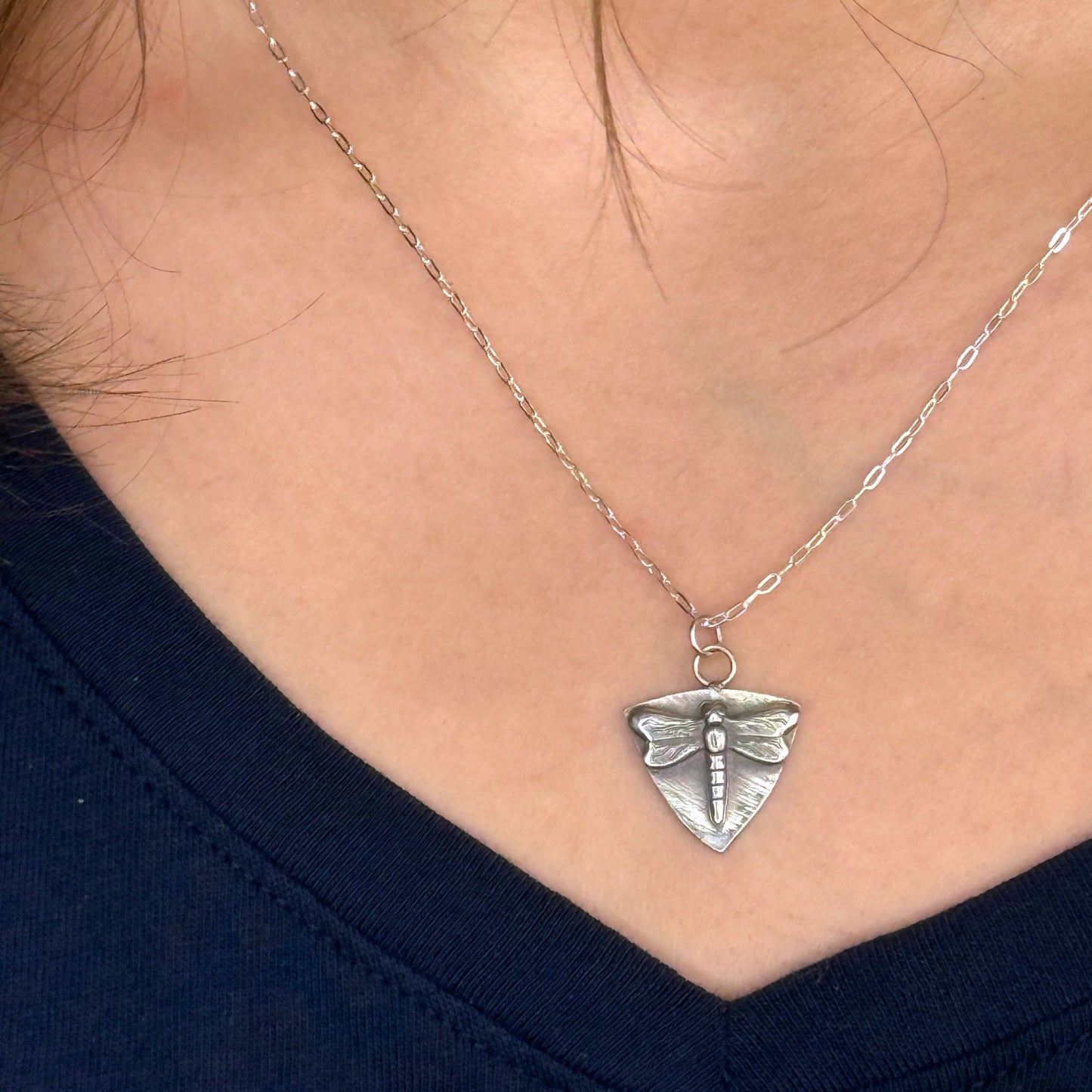 Triangle Dragonfly Necklace