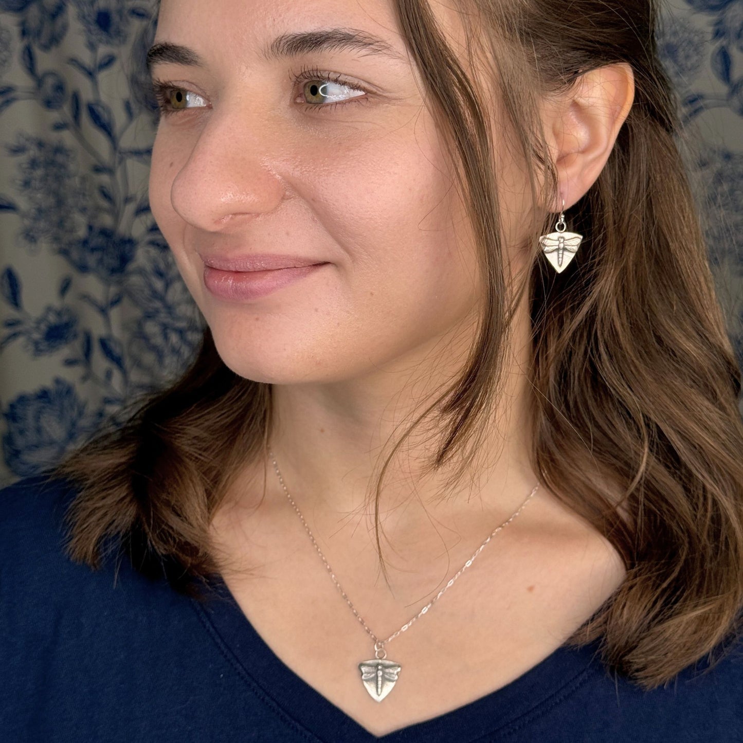 Triangle Dragonfly Necklace