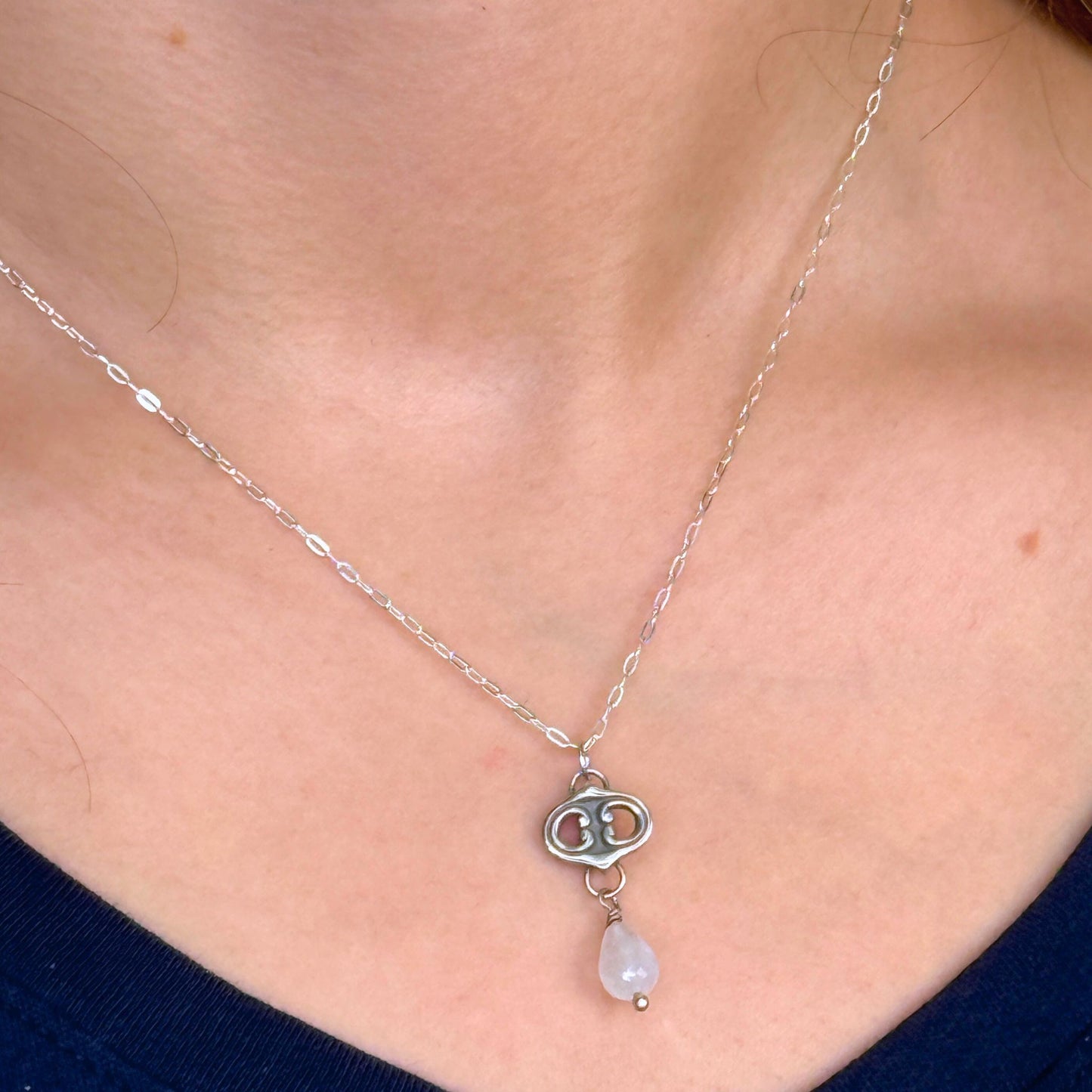 Small Link w/ Moonstone Necklace